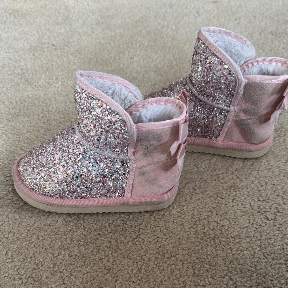 Love & Grow Sparkly Pink Kids Boots 10